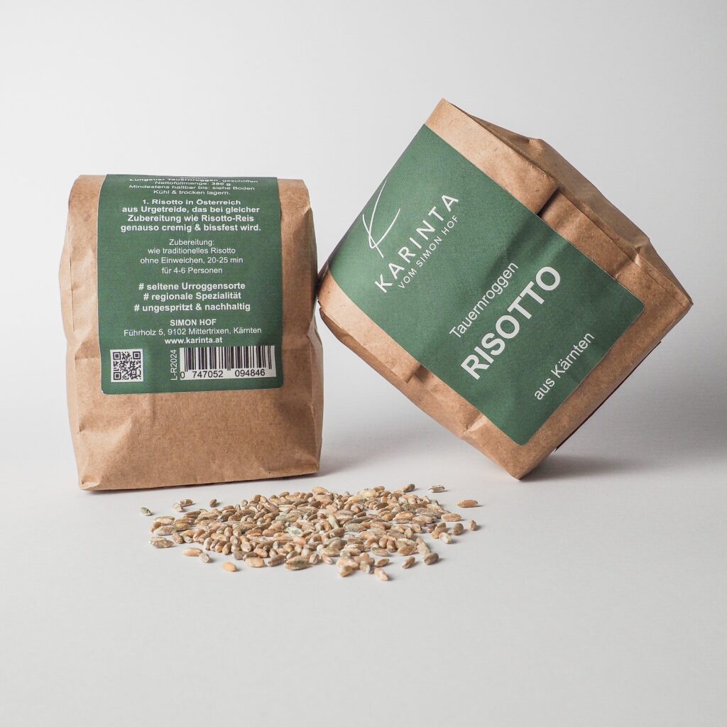 Tauernroggen Risotto von KARINTA aus Kärnten – regionale Spezialität aus nachhaltiger Landwirtschaft am Simon Hof